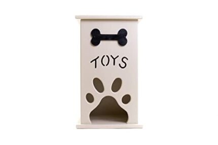 Pet Toy Box with Plastic Quality Build and Bone Shaped Cutout | Lasting Addition to Your Home