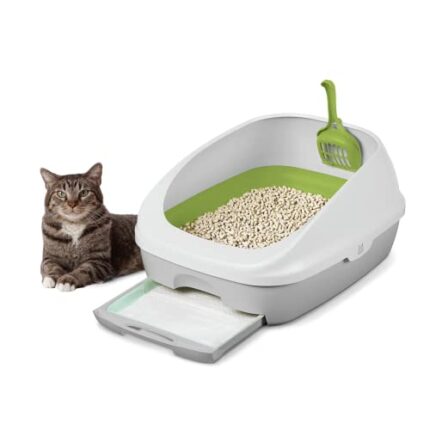 Purina Tidy Cats | Breeze System Starter Kit Litter Box with Scoop, Pads & Pellets