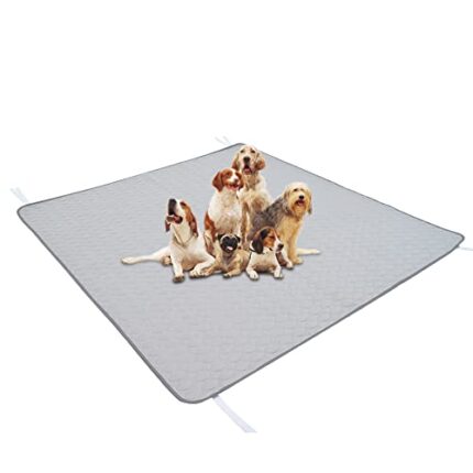 Non-slip Dog Training Pad with Waterproof Protection and Ties - 65"x48"