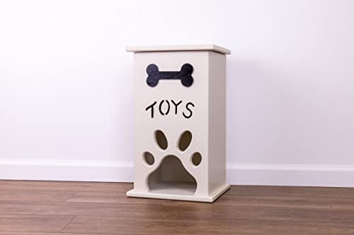 Pet Toy Box with Plastic Quality Build and Bone Shaped Cutout | Lasting Addition to Your Home