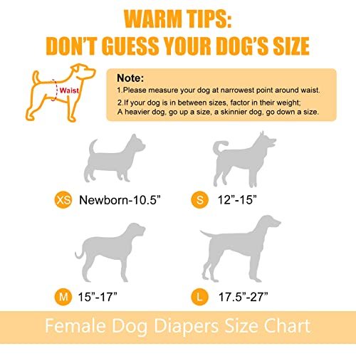 Highly Absorbent & Breathable Dog Diapers in 2 Sizes | Cute Design & Multi Applications