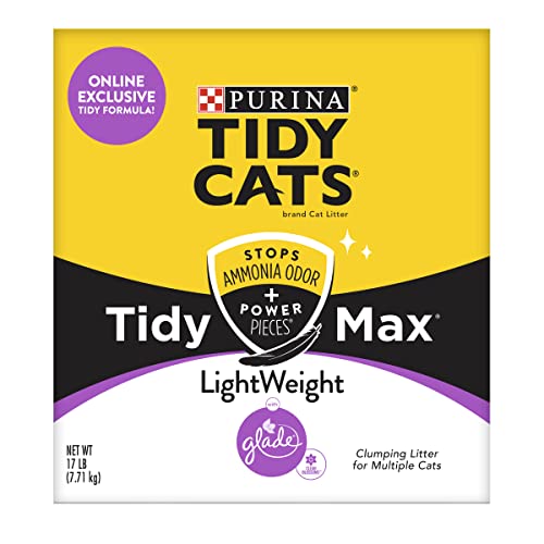 17 lb. Box Purina Tidy Max Cat Litter – Odor Control, Easy Open, Leak-Proof