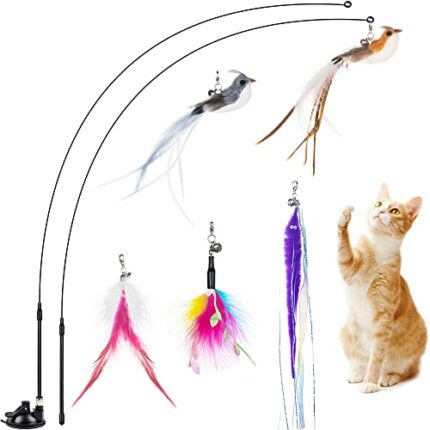 Cat Toy Option | Ultra-Long Flexible Cat Wand | 5PCS Refill