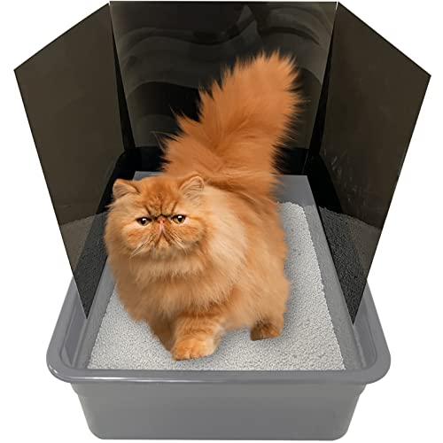 High Side Cat Litter Box Pee Shields PVC Plastic Guards Cats and