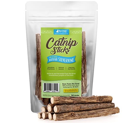 All-Natural MATATABI Cat Sticks from Raw Paw: Stimulate, Chew, and Play!