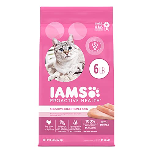 IAMS PROACTIVE HEALTH Adult Dry Cat Kibble with Turkey - 6 lb Bag