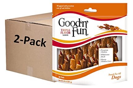 Good 'n' Fun Triple Flavor Kabobs: Natural Chewing Action, Delicious Flavors Dogs Love