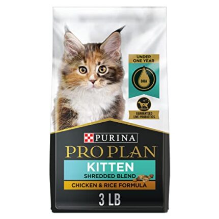 Buy Purina Pro Plan High Protein Dry Kitten Food, Shredded Blend Chicken & Rice Formula