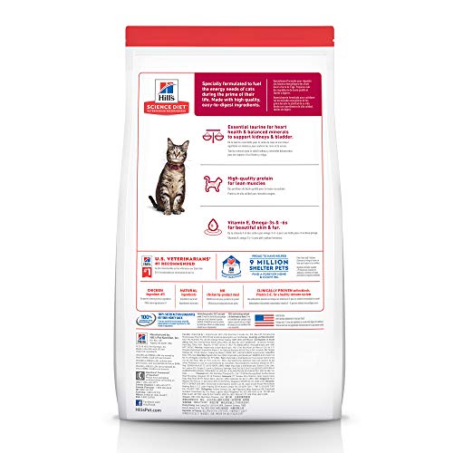 Adult Cat Food with Taurine, Omega 3s & 6s - Balanced Minerals for Heart, Kidney & Bladder Health