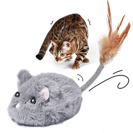 Pawthquake Interactive Cat Toy - 360° Self-Rotating for Kittens to Hunt & Play