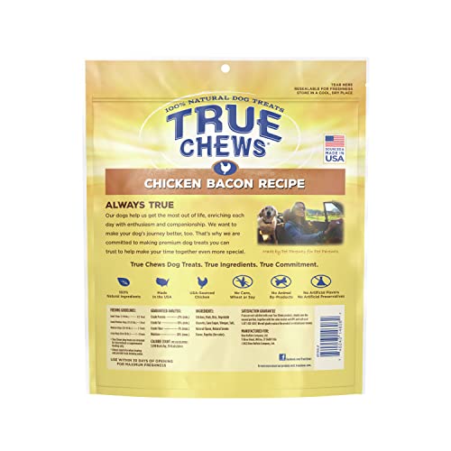 Blue Buffalo True Chews Chicken Bacon Dog Treats - Real Chicken First!