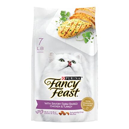 Fancy Feast Dry Cat Food, With Savory Chicken & Turkey – 7lb Bag