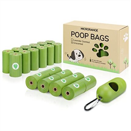 Microrange Dog Waste Bags | 100% HDPE + EPI Material | 20 Rolls/300 Bags