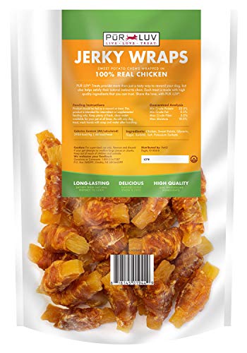 Pur Luv Jerky Wrapped Dog Treats with Real Chicken & Sweet Potato