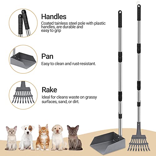 Pooper Scooper Equipment - Lightweight & Durable Rake Kit