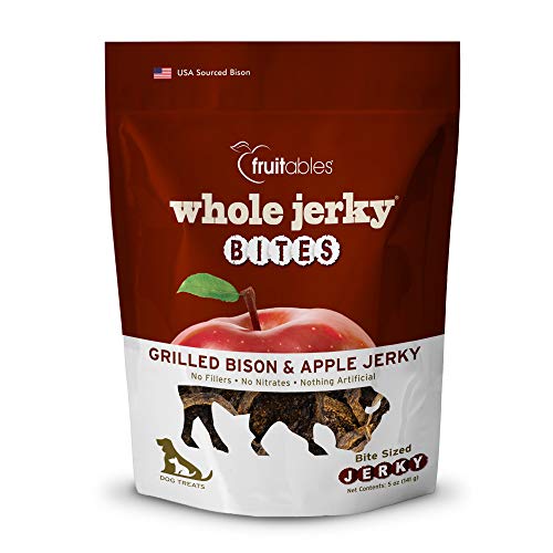 100% Natural Dog Treats: Apple & Bison Jerky, Gluten-Free