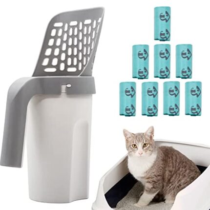 【Removable Design】Cat Litter Scoop & Shovel w/ Holder for Pet Feces