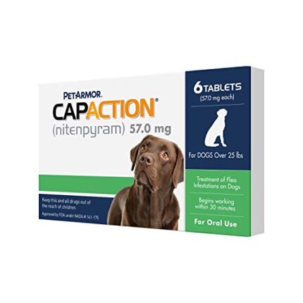 CapAction Flea Pill - Fast-Acting, Safe to Use, Treat Re-Infestations Fast