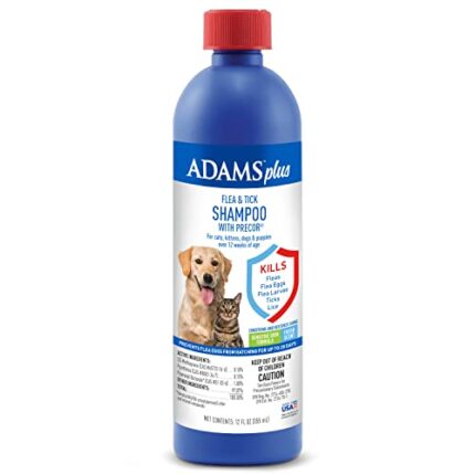 Adams Plus Flea & Tick Shampoo with Precor - Kills Fleas, Eggs, & Ticks