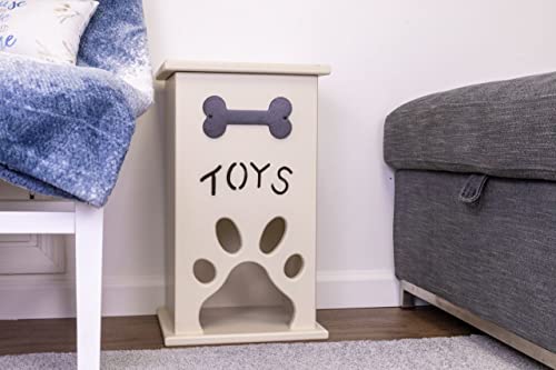 Pet Toy Box with Plastic Quality Build and Bone Shaped Cutout | Lasting Addition to Your Home