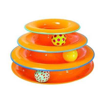 Play & Enjoy with Tower of Tracks Cat Toy | Non-Slip Base