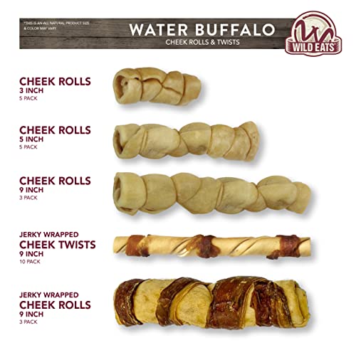 High Protein, Low Fat Dog Chews: Wild Eats Water Buffalo Cheek Rolls