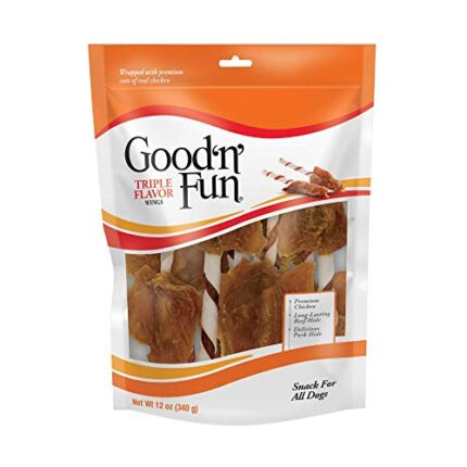 Good ‘n’ Fun Triple Flavor Wings | Long-Lasting Dog Treats