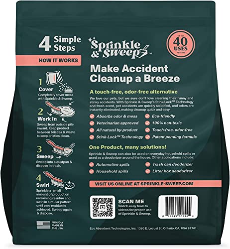 Easy Pet Accident Cleanup with Non-Toxic Deodorizer | Sprinkle & Sweep