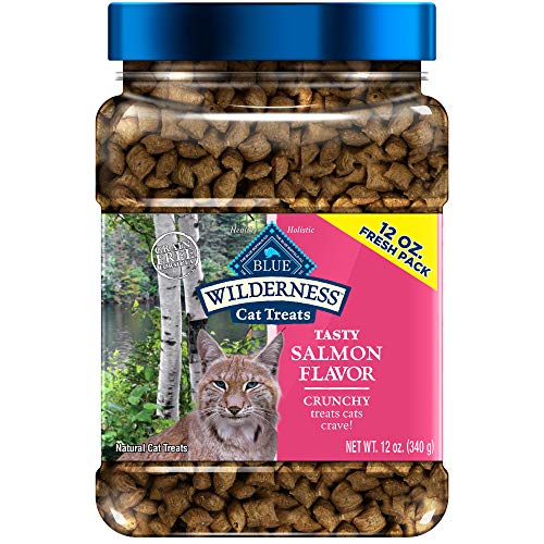 BLUE Wilderness Grain Free Salmon Cat Treats, Oven-Baked & Natural