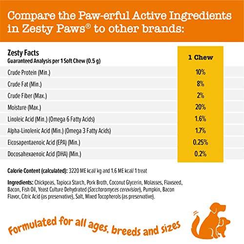 Training Bites for Puppies, Adult & Senior Dogs - Zesty Paws with EpiCor Pets & Omega-3 & 6