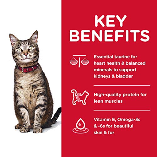 Adult Cat Food with Taurine, Omega 3s & 6s - Balanced Minerals for Heart, Kidney & Bladder Health