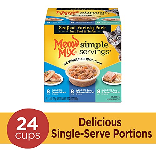 24 Pack of Real Seafood Wet Cat Food – Mess-free Single-serve Portions