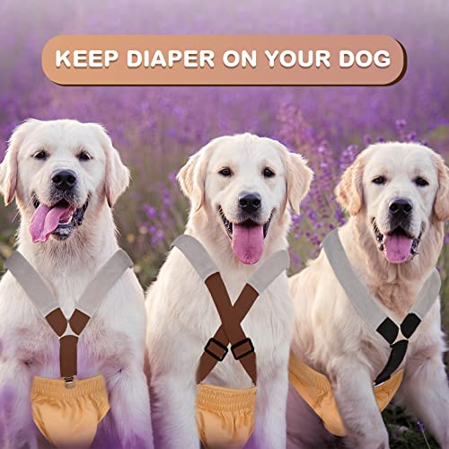 2 Pack Dog Diaper Suspenders - Adjustable and Comfortable for Your Pet