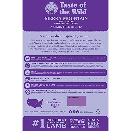 Taste of Wild Premium Dry Dog Food with Mountain-Fed Lamb