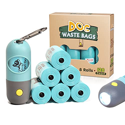 Eco-Friendly Poop Bags Set with Leash Dispenser - 120 Bags