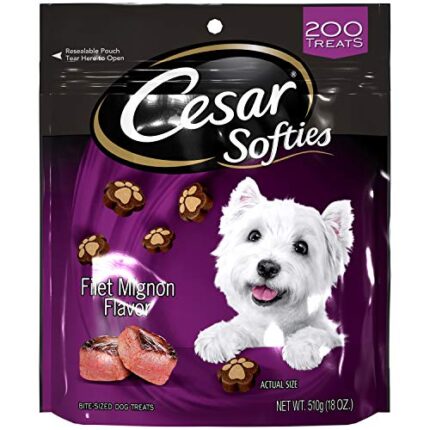 Buy Cesar Softies Dog Treats - 200-Count Pouch, Filet Mignon Flavor