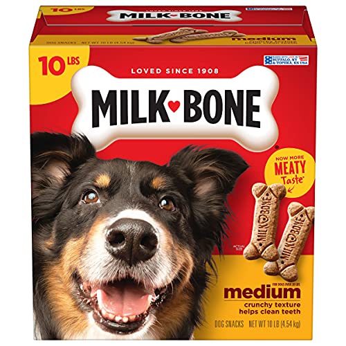 10 Pound Box of Medium Dog Biscuits with Meaty Taste and 12 Vitamins & Minerals