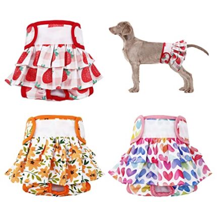 Highly Absorbent & Breathable Dog Diapers in 2 Sizes | Cute Design & Multi Applications