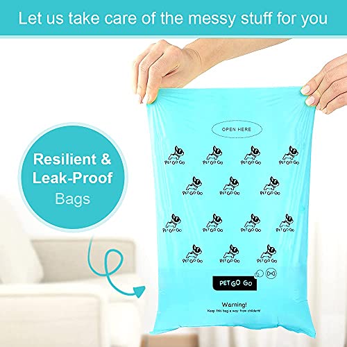 Eco-Friendly Poop Bags Set with Leash Dispenser - 120 Bags