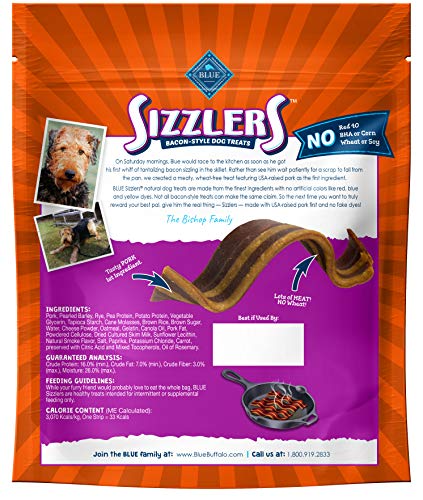 BLUE Sizzlers: USA Pork Bacon-Style Dog Treats | Blue Buffalo