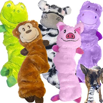 5 Crinkle Dog Toys | Great Value & More Fun Time | No Stuffing, No Mess