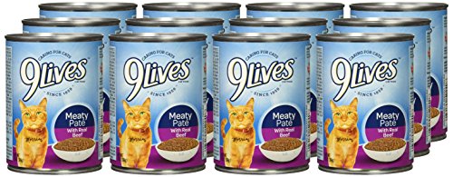 Meaty Paté with Real Beef Wet Cat Food from 9Lives - 13oz Cans