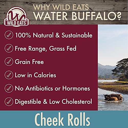 High Protein, Low Fat Dog Chews: Wild Eats Water Buffalo Cheek Rolls