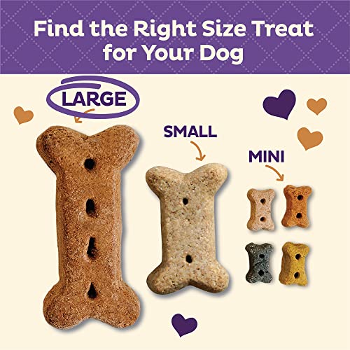 Large Crunchy Dog Treats with Natural Flavors | Peanut Butter, Apples, Carrots & Molasses