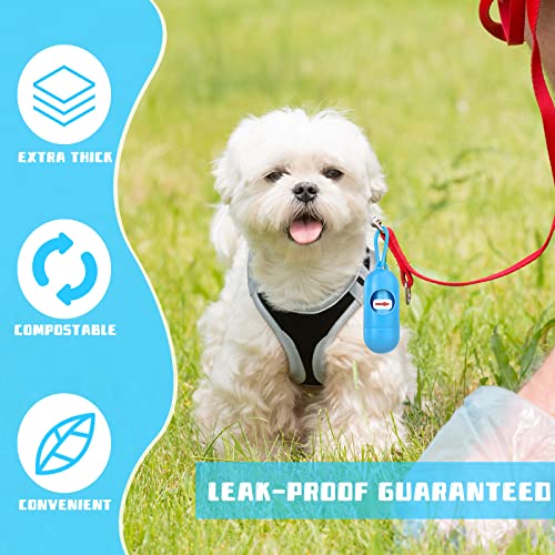 Dog Poop Bag Dispenser with Leash Clip & Reusable Plastic