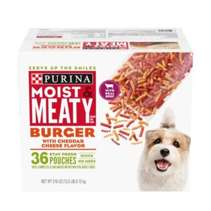 Purina Moist & Meaty Burger with Cheddar Dog Treats | Shop Now