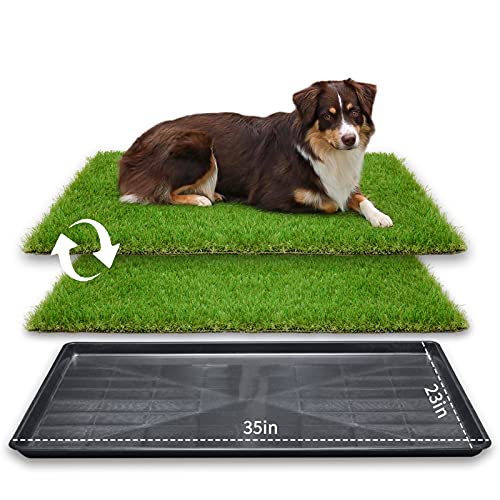 2 x Replacement Dog Pee Grass Pad with Tray for Medium & Large Dogs