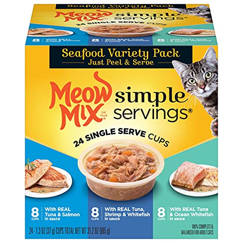 24 Pack of Real Seafood Wet Cat Food – Mess-free Single-serve Portions