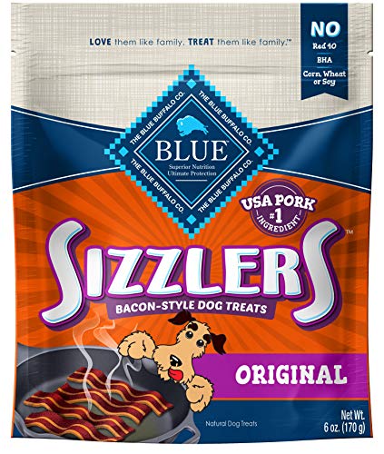 BLUE Sizzlers: USA Pork Bacon-Style Dog Treats | Blue Buffalo