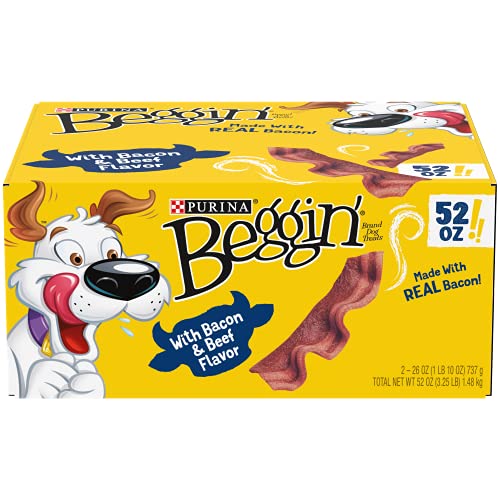 Purina Beggin' Strips Real Meat Dog Treats - Bacon & Beef Flavors